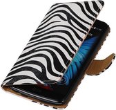 Wicked Narwal | Zebra bookstyle / book case/ wallet case Hoes voor LG K8 Wit