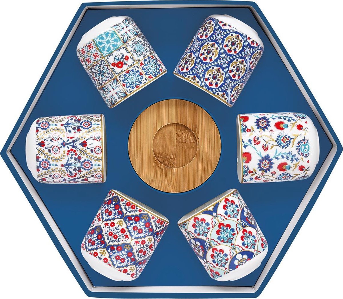 EasyLife Espressokopjes Iznik Set van 6 Cadeauverpakking