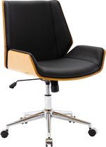 Bureaustoel - Stoel - Ergonomisch - Verstelbaar - Kunstleer - Naturel/zwart - 60x65x96 cm