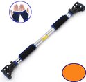 Fitness Pull Up Bar Blauw - Montage zonder schroeven - Optrekstang voor Deur & Muur - Krachttraining - Verstelbaar 72 t/m 97 CM - Inclusief grip handschoenen