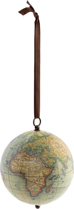 Authentic Models - The Age of Exploration Keepsake - Wereldbol - wereldbol decoratie - Woonkamer decoratie - Hangend - Ø 8,5 Cm