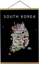 Kaart van Zuid Korea | B2 poster | 50x70 cm | Maison Maps