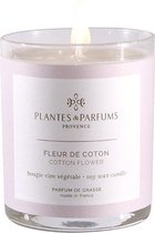 Plantes & Parfums Natuurlijke Cotton Flower Soja Was Geurkaars (tevens handcrème) I Poederige Geur I 180g I 40u