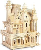 Miniatuur Bouwpakket Poppenhuis Villa Fantasia van hout klein 1:36 in luxe verpakking