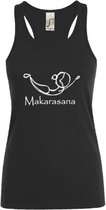 sporttop-Yoga-  dames- m- zwart- makarasana- maat L
