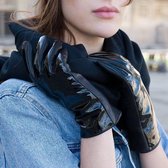 NapoSHINE Napogloves Gevoerde handschoenen Dames Touchscreen handschoenen Zwart Maat L