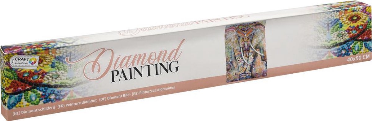 Diamond painting | Olifant | Afmeting: 40 x 50 CM | Inclusief diamond painting pen | Diamond painting volwassenen