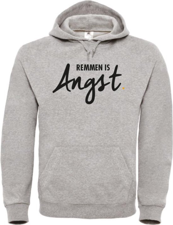 Wintersport hoodie grijs XXL - Remmen is angst - zwart - soBAD. | Foute apres ski outfit | kleding | verkleedkleren | wintersporttruien | wintersport dames en heren