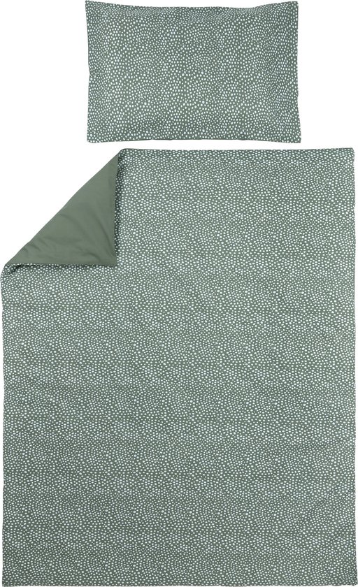 Meyco Baby Cheetah/Uni dekbedovertrek ledikant - forest green - 100x135cm