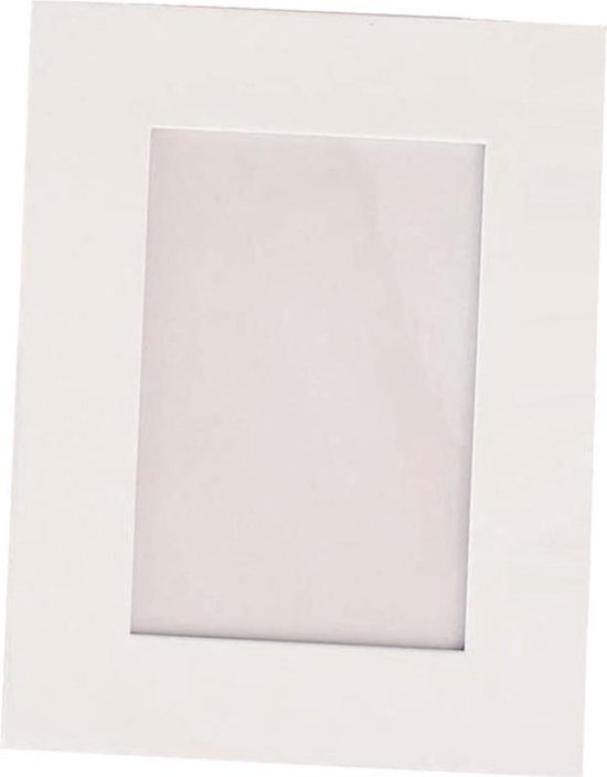 Vaardigheid school Uitvoerder 1x Witte kartonnen fotolijsten/fotolijstjes 16,6 x 21,6 cm DIY  hobby/knutselmateriaal... | bol.com