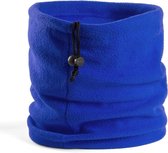 Fleece nekwarmer colsjaal windvanger blauw - Voor volwassenen - Winter kleding accessoires