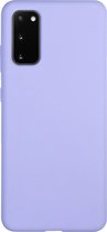 BMAX Siliconen hard case hoesje geschikt voor Samsung Galaxy S20 / Hard Cover / Beschermhoesje / Telefoonhoesje / Hard case / Telefoonbescherming - Lichtpaars