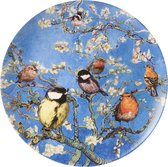 Bord Amandelbloesem vogels| Heinen Delfts Blauw | Wandbord | Delfts Blauw bord | Design |
