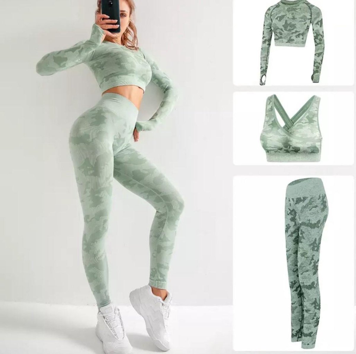Naadloze Yoga Set Sportkleding Voor Vrouwen- Fitness Kleding – – Sport-BH Hoge... | bol.com