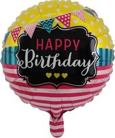 Folieballon happy birthday ballon 43cm