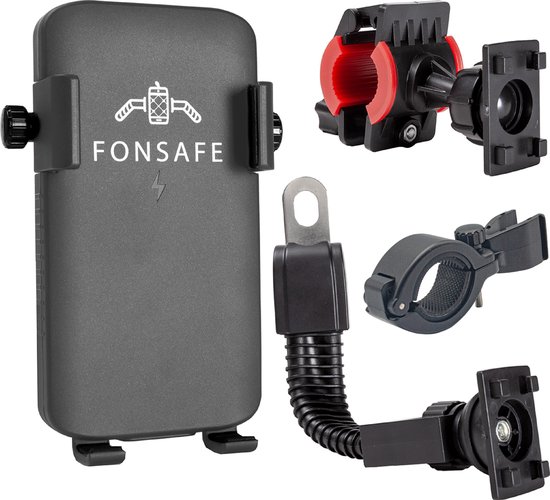 Harmonisch Bondgenoot breed FONSAFE® Complete Set met Universele Telefoonhouder, Wireless Powerbank  voor Motor,... | bol.com