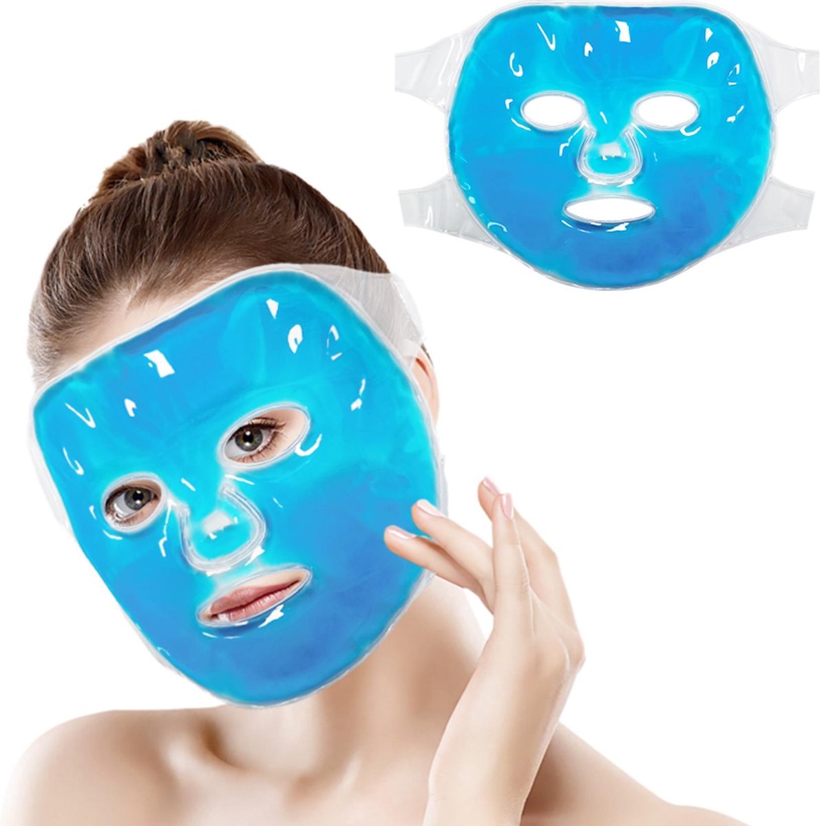 B&P - ijs - oogmasker wallen - ijs masker -icepack - herbruikbaar - koud en warm - hot cold pack - gel masker - wallen - cooling ijsmasker - Bobbels & Putten