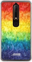 Nokia 6 (2018) Hoesje Transparant TPU Case - Rainbow Veins #ffffff