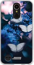 LG K10 (2017) Hoesje Transparant TPU Case - Blooming Butterflies #ffffff