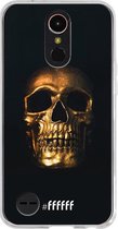 LG K10 (2017) Hoesje Transparant TPU Case - Gold Skull #ffffff