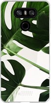 LG G6 Hoesje Transparant TPU Case - Tropical Plants #ffffff