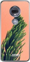 Motorola Moto G7 Hoesje Transparant TPU Case - Waving Plant #ffffff