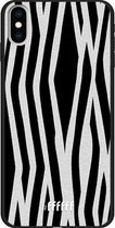 iPhone Xs Max Hoesje TPU Case - Zebra Print #ffffff