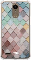 LG K10 (2018) Hoesje Transparant TPU Case - Colour Tiles #ffffff