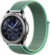 Nylon Smartwatch bandje - Geschikt voor  Samsung Gear S3 nylon band - mint - Horlogeband / Polsband / Armband