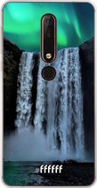 Nokia X6 (2018) Hoesje Transparant TPU Case - Waterfall Polar Lights #ffffff