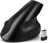 Ergonomische Draadloze Muis - Zwart - Verticale Muis - Draadloos - Oplaadbaar - 2.4G Draadloze Verbinding