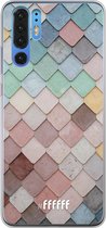 Huawei P30 Pro Hoesje Transparant TPU Case - Colour Tiles #ffffff