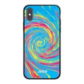 iPhone Xs Hoesje TPU Case - Swirl Tie Dye #ffffff