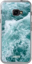 Samsung Galaxy Xcover 4 Hoesje Transparant TPU Case - Whitecap Waves #ffffff