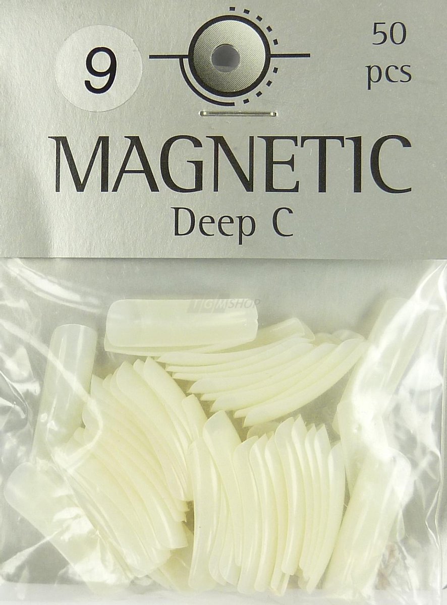 Magnetic - Nail Tips - Deep C - Maat 9 - kunstmatige vingernagels - 50 stuks