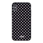 iPhone X Hoesje TPU Case - Onyx Dots #ffffff