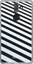 Nokia 8 Sirocco Hoesje Transparant TPU Case - Mono Tiles #ffffff