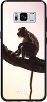 Samsung Galaxy S8 Hoesje TPU Case - Macaque #ffffff