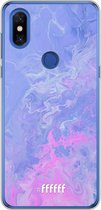 Xiaomi Mi Mix 3 Hoesje Transparant TPU Case - Purple and Pink Water #ffffff