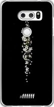 6F hoesje - geschikt voor LG V30 (2017) -  Transparant TPU Case - White flowers in the dark #ffffff