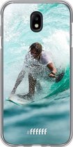 Samsung Galaxy J7 (2017) Hoesje Transparant TPU Case - Boy Surfing #ffffff