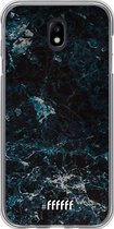 Samsung Galaxy J7 (2017) Hoesje Transparant TPU Case - Dark Blue Marble #ffffff