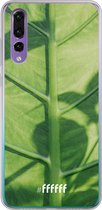 Huawei P30 Hoesje Transparant TPU Case - Leaves Macro #ffffff