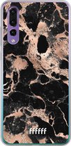 Huawei P30 Hoesje Transparant TPU Case - Rose Gold Marble #ffffff