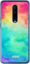 OnePlus 7 Pro Hoesje Transparant TPU Case - Rainbow Tie Dye #ffffff