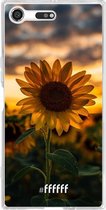 Sony Xperia XZ Premium Hoesje Transparant TPU Case - Sunset Sunflower #ffffff