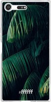 Sony Xperia XZ Premium Hoesje Transparant TPU Case - Palm Leaves Dark #ffffff
