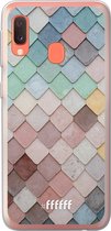 Samsung Galaxy A20e Hoesje Transparant TPU Case - Colour Tiles #ffffff