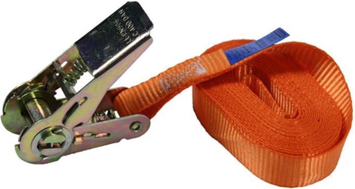 Spanband Eindloos + Ratel LC750/1500kg 25mm 6M Oranje