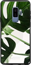 Samsung Galaxy S9 Plus Hoesje Transparant TPU Case - Tropical Plants #ffffff